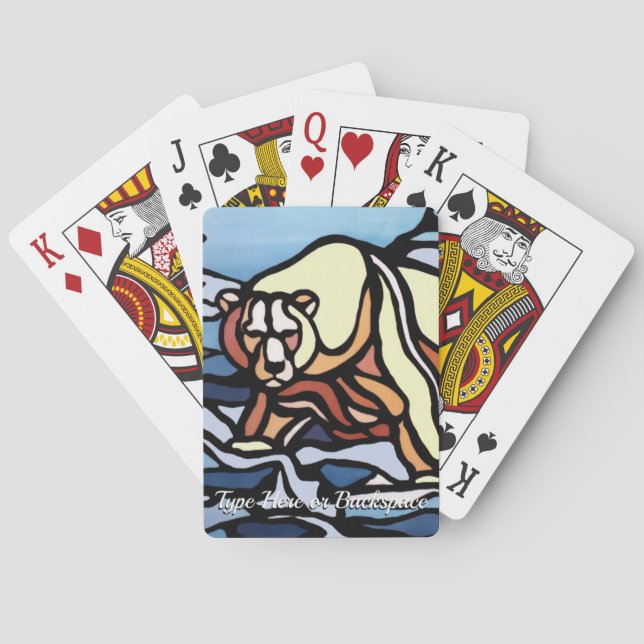Cartas de oso polar Personalizado tarjetas tribale (Reverso)