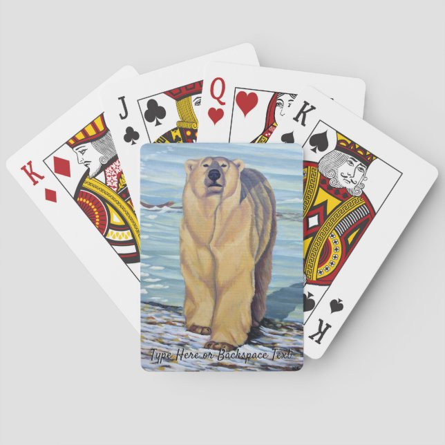 Cartas de Oso Polar Tarjetas de Jugar Oso Personal (Reverso)