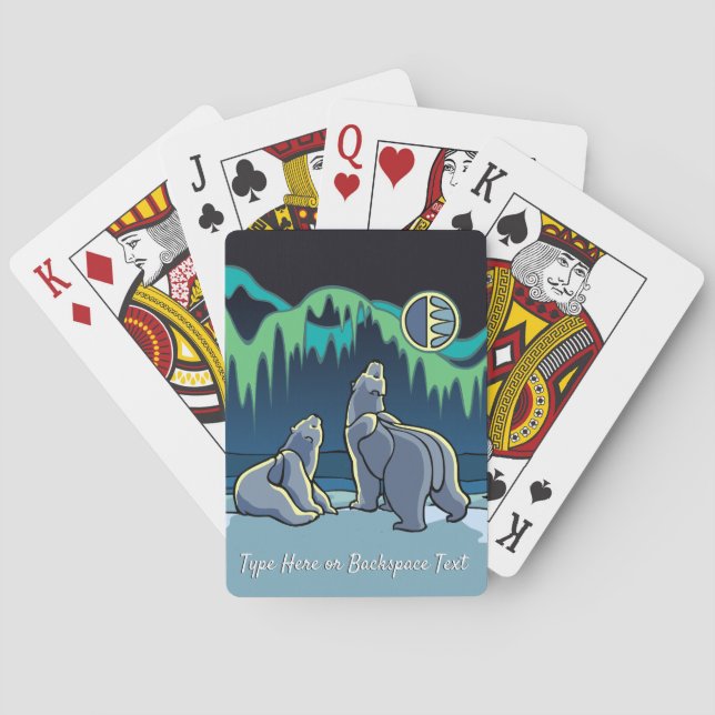 Cartas de Oso Polar Tarjetas de Jugar Oso Personal (Reverso)