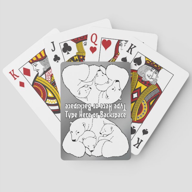 Cartas de Oso Polar Tarjetas de Jugar Oso Personal (Reverso)