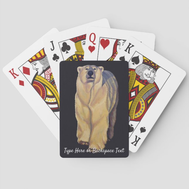 Cartas de Oso Polar Tarjetas de Jugar Oso Personal (Reverso)