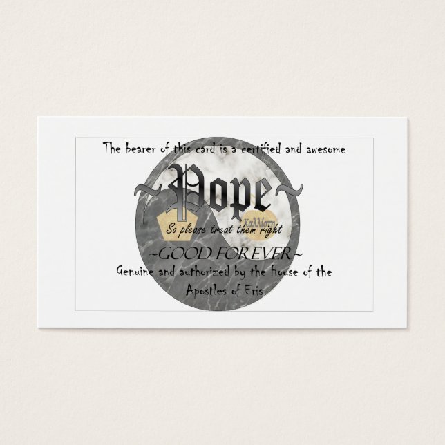 Cartas de Papa de Discordia (Frente)