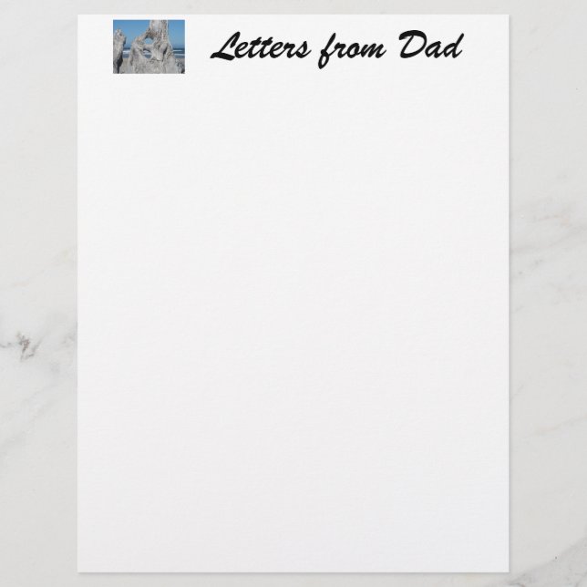 Cartas de Papá papel membrete Madera flotante Océa (Anverso)