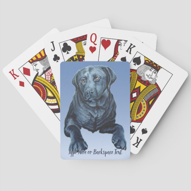 Cartas de perro de Labrador cazando tarjetas de ar (Reverso)