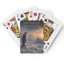 Cartas de Poker de Pingüino Emperador Hielo Antárt