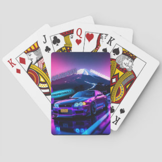 Cartas de póquer clásicas Neon Drift Nights - Skyl
