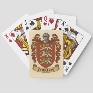 Cartas de póquer con el escudo de la familia O'Bri