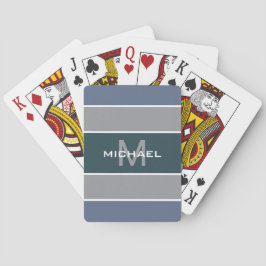 Cartas de póquer con monograma personalizado de pa