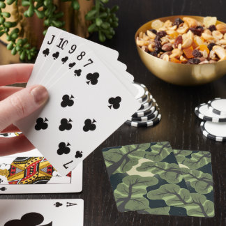 Cartas de póquer con patrón de naturaleza