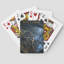 Cartas de póquer de ANIMALES del arroyo boscoso de