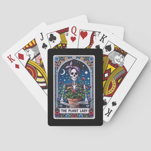 Cartas de póquer de la planta Lady Skeleton Tarot (Reverso)