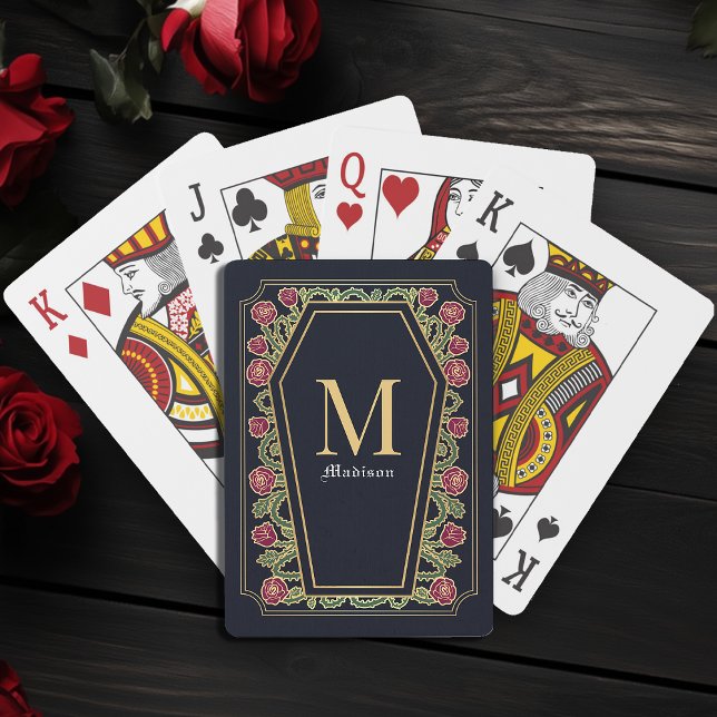 Cartas de póquer de monograma de Rosa de orina gót (Subido por el creador)