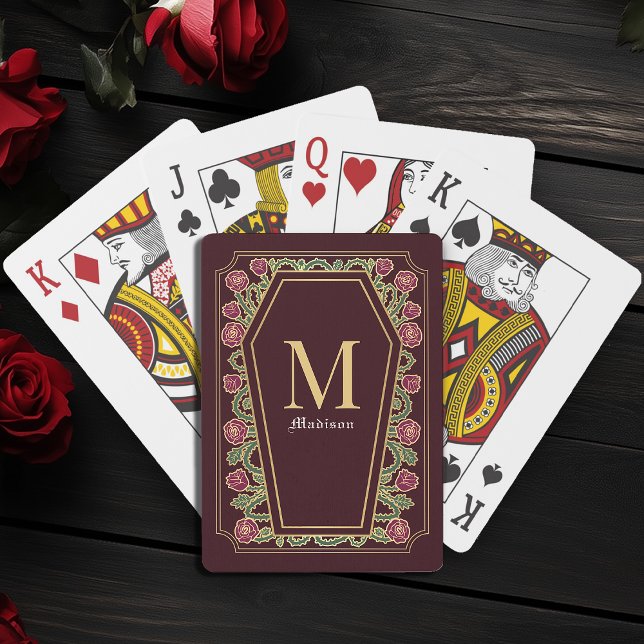 Cartas de póquer de monograma de Rosa de orina gót (Subido por el creador)