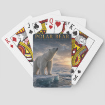 Cartas de póquer de oso polar hielo marino ártico