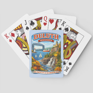 Cartas de póquer de recuerdo de Duluth, Minnesota