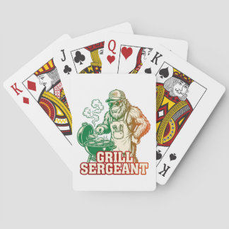 Cartas de póquer del sargento de la parrilla diver
