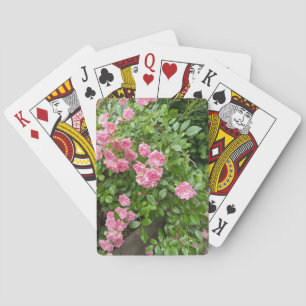 Cartas de Póquer Jardín de Flores Rosadas
