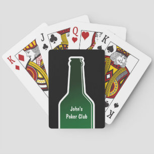 Cartas de póquer personalizadas con botella de cer