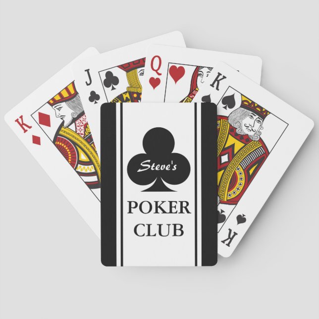 Cartas de póquer personalizadas con diseño de tréb (Reverso)