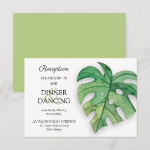 Cartas de recepción de bodas botánicas tropicales
