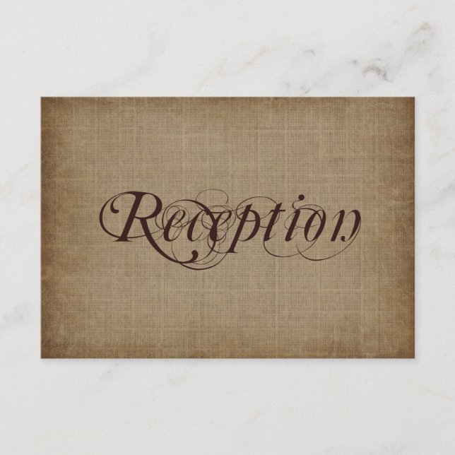 Cartas de recepción de bodas de papel de cosecha r (Anverso)