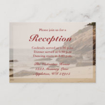 Cartas de recepción de bodas de playa - playa roco