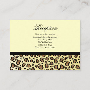 Cartas de recepción de bodas Impresión de leopardo