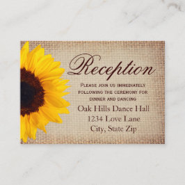 Cartas de recepción de bodas rusticas de girasol