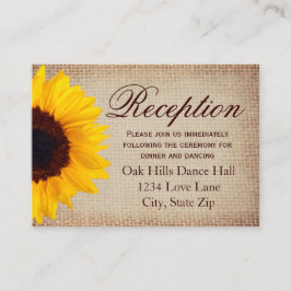 Cartas de recepción de bodas rusticas de girasol