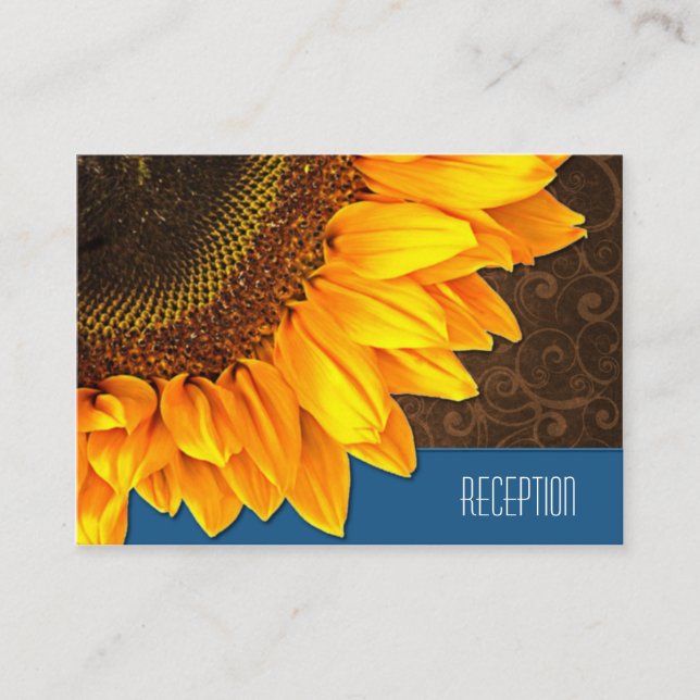 Cartas de recepción de casamiento de girasol vinta (Anverso)
