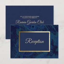 Cartas de recepción de casamiento de patrón azul d