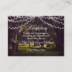 Cartas de recepción de casamiento de roble en árbo