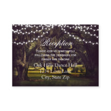 Cartas de recepción de casamiento de roble en árbo