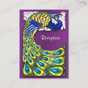 Cartas de recepción de la boda púrpura y de oro