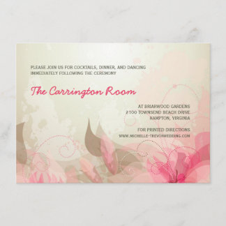 Cartas de recepción invitaciones a bodas florales
