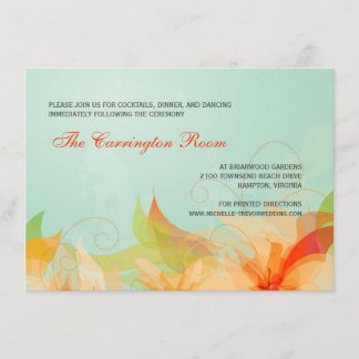 Cartas de recepción invitaciones a bodas florales 