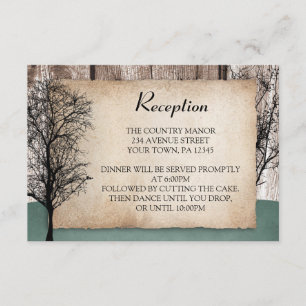 Cartas de recepción rústicas para bodas de venados