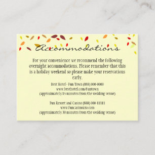 Cartas de recepción y alojamiento para bodas de ot