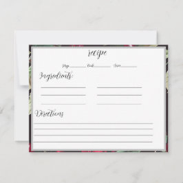 Cartas de recetas con fondo de cerezas