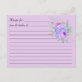 Cartas de recetas en blanco: postal para Bouquet d