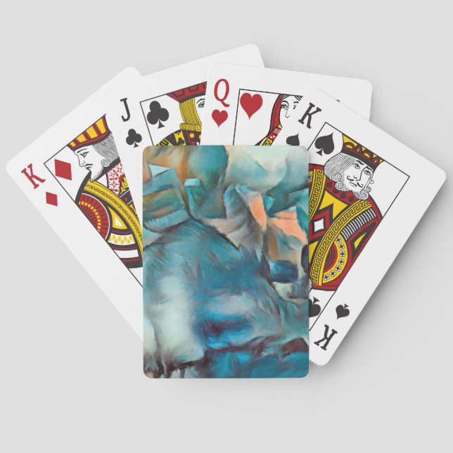 Cartas de reproducción bizantinas abstractas (Reverso)