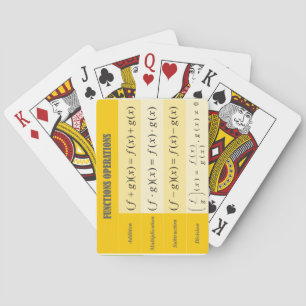 Cartas de reproducción de álgebra: Operaciones de