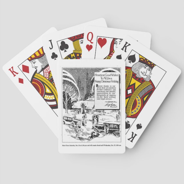 Cartas de reproducción de anuncios navideños vinta (Reverso)