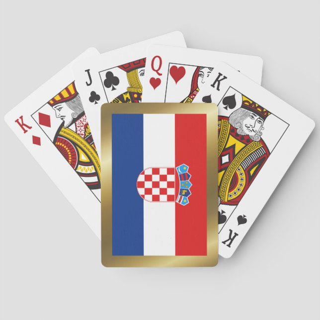 Cartas de reproducción de bandera de Croacia (Reverso)