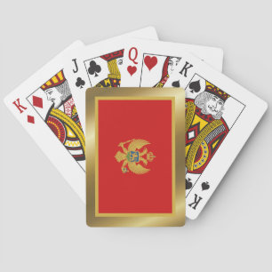 Cartas de reproducción de bandera de Montenegro