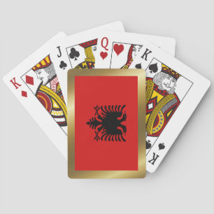 Cartas de reproducción de banderas de Albania