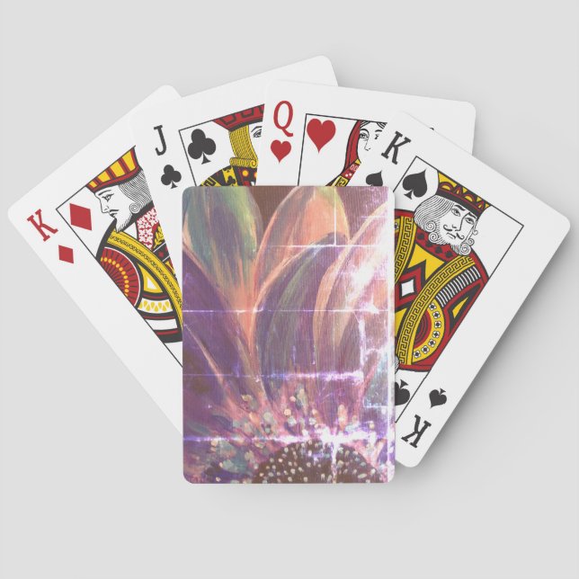 Cartas de reproducción de bicicletas de flores púr (Reverso)