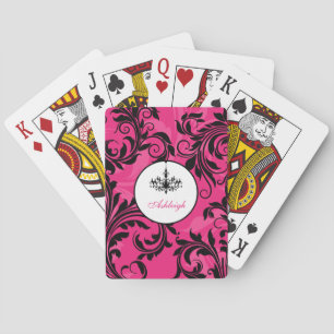 Cartas de reproducción de candelabro blanco rosado