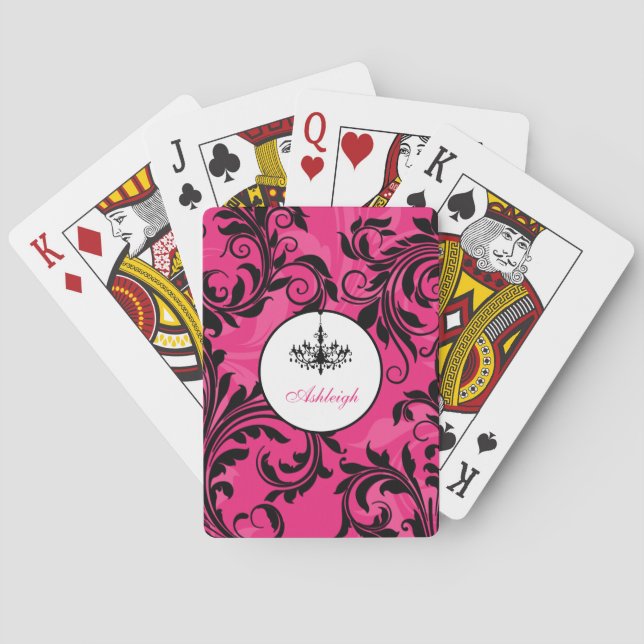 Cartas de reproducción de candelabro blanco rosado (Reverso)