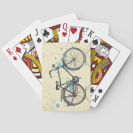 Cartas de reproducción de dibujos en bicicleta de 